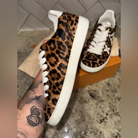 Louis Vuitton Women’s Leopard FrontRow Sneakers - Picture 8 of 14